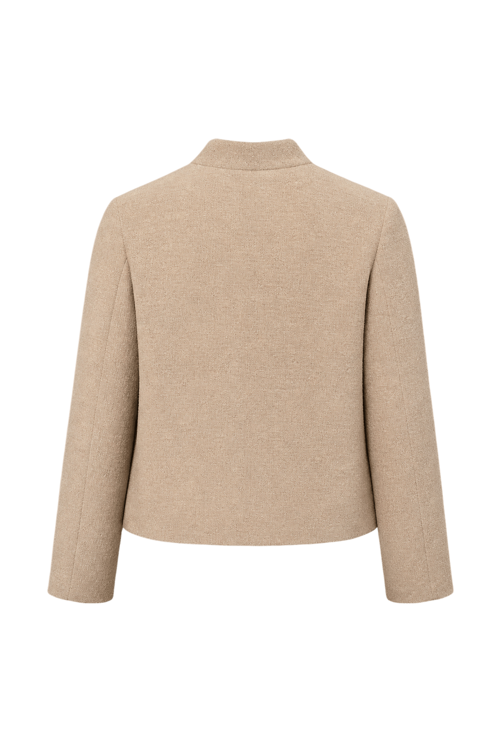 1990s Beige Wool Blend Jacket - Back View