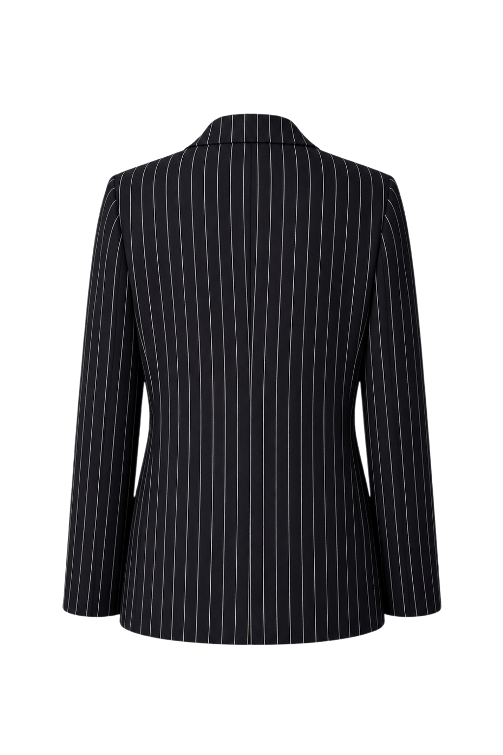 1990s Navy Blue Wool Blazer - Back View