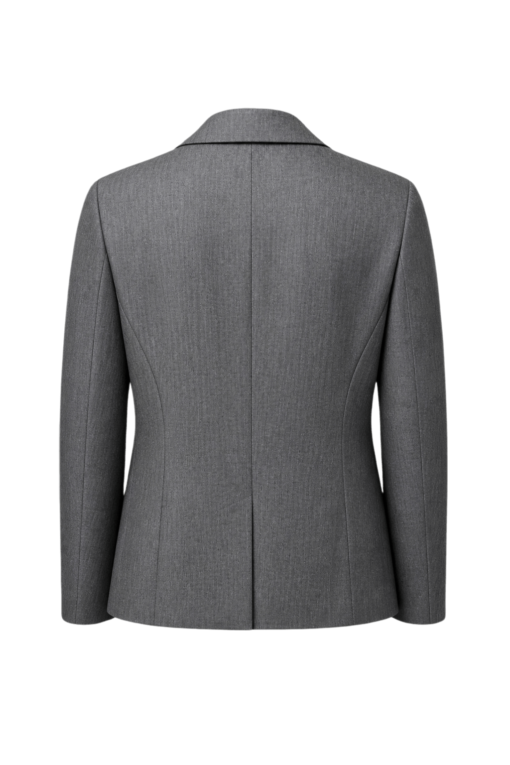 1980s Charcoal Grey Wool Blend Blazer - Back View