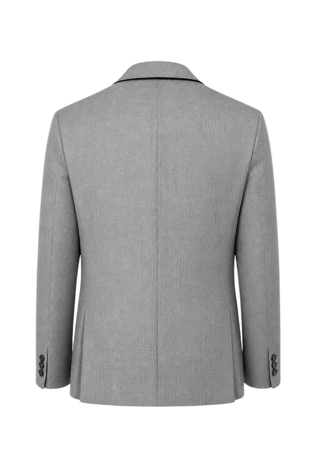 1990s Grey Wool Blend Blazer - Back View