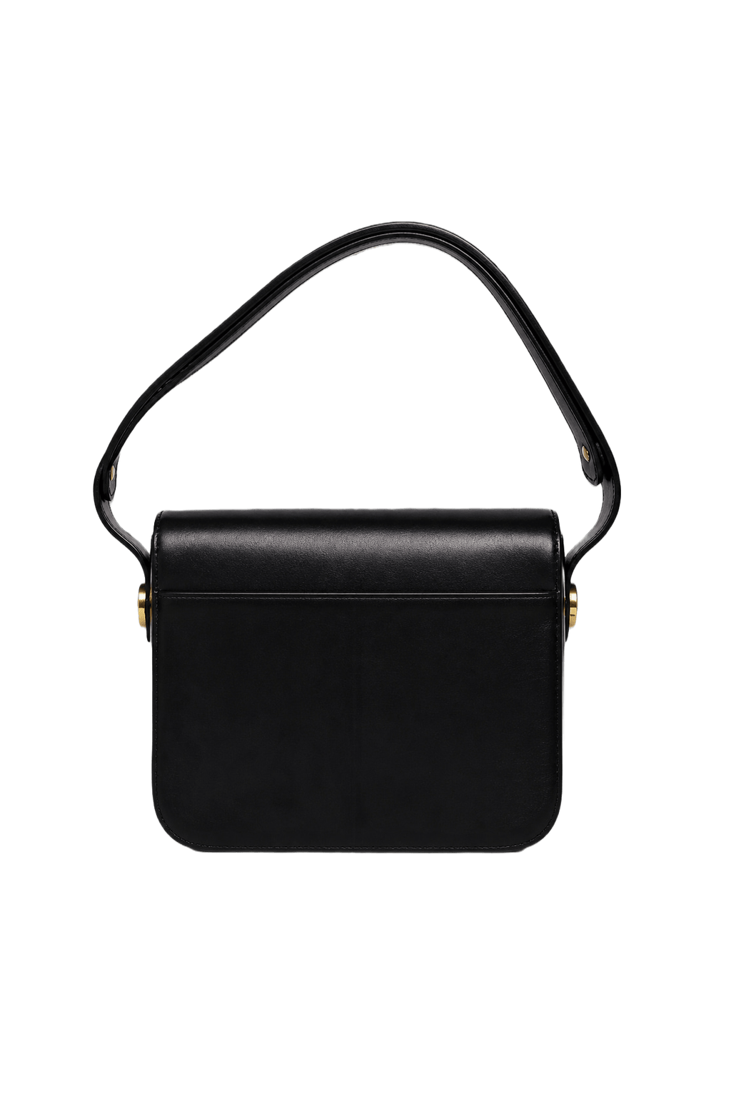 1990s Black Leather Handbag - Back View