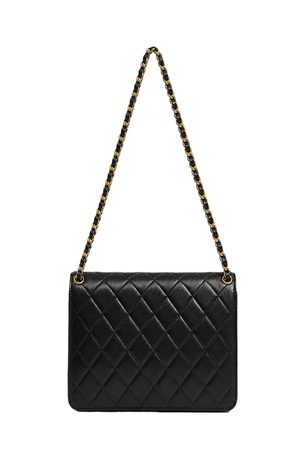 1990s Black Leather Bag - Back View