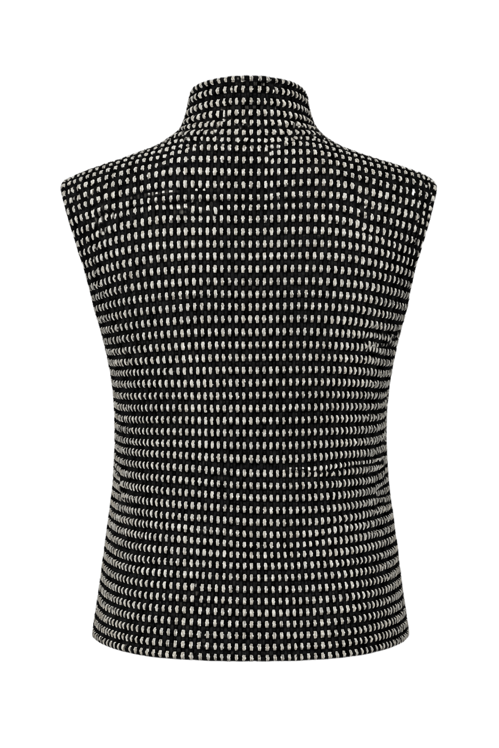 1990s Black Polyester Blouse - Back View