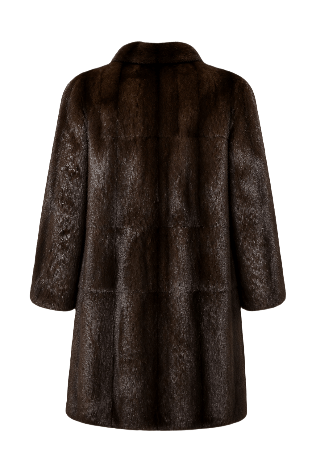 1980s Dark Brown Mink Fur Coat - Back View