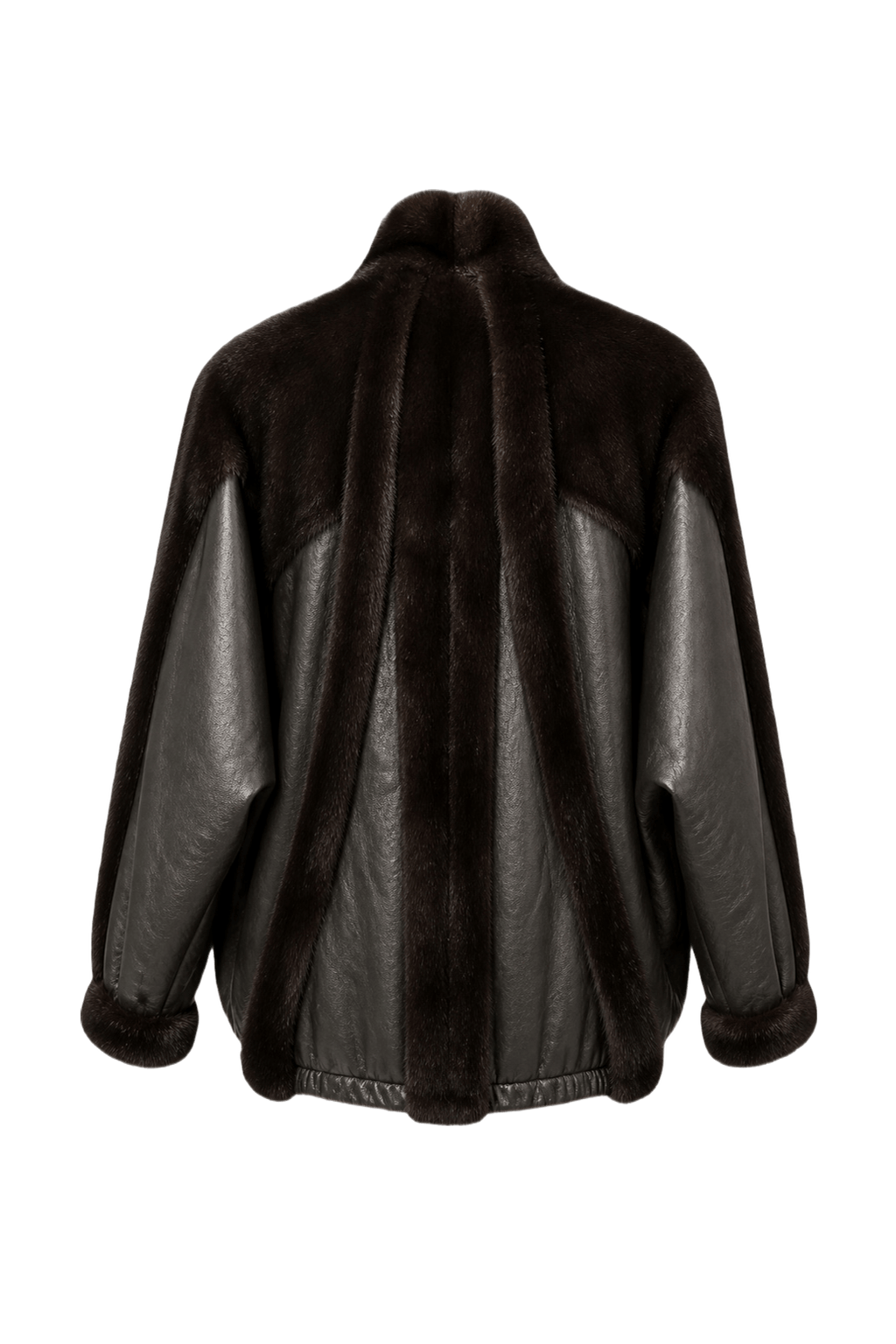1980s Brown Fur Fur Coat - Back View