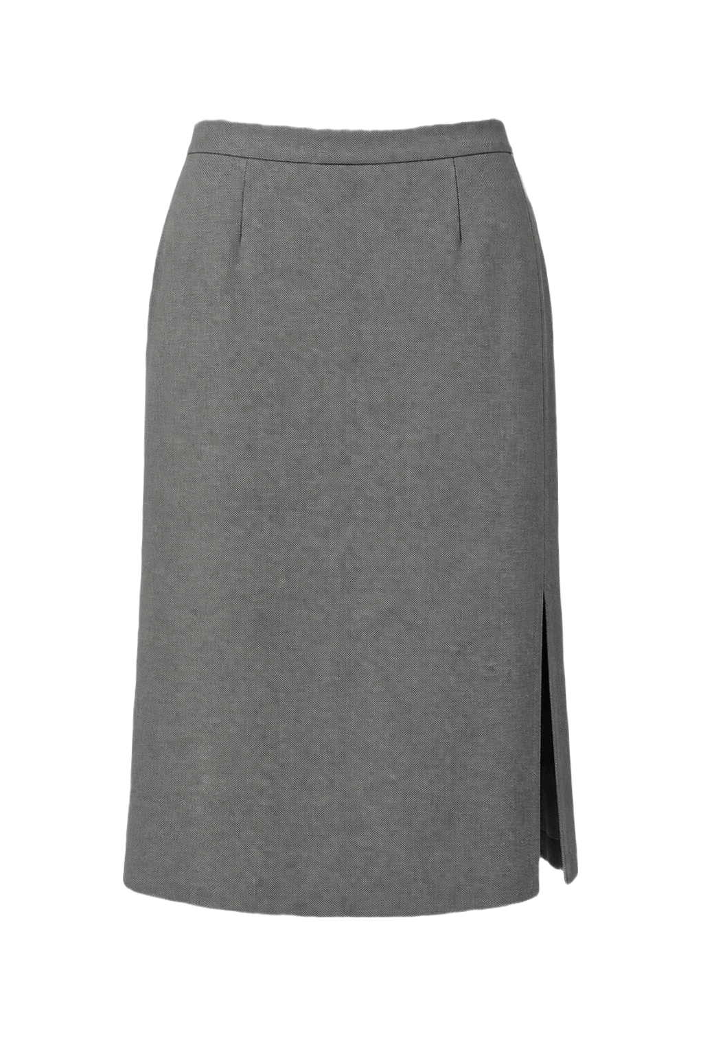 1990s Gray Wool Blend Skirt - Back View