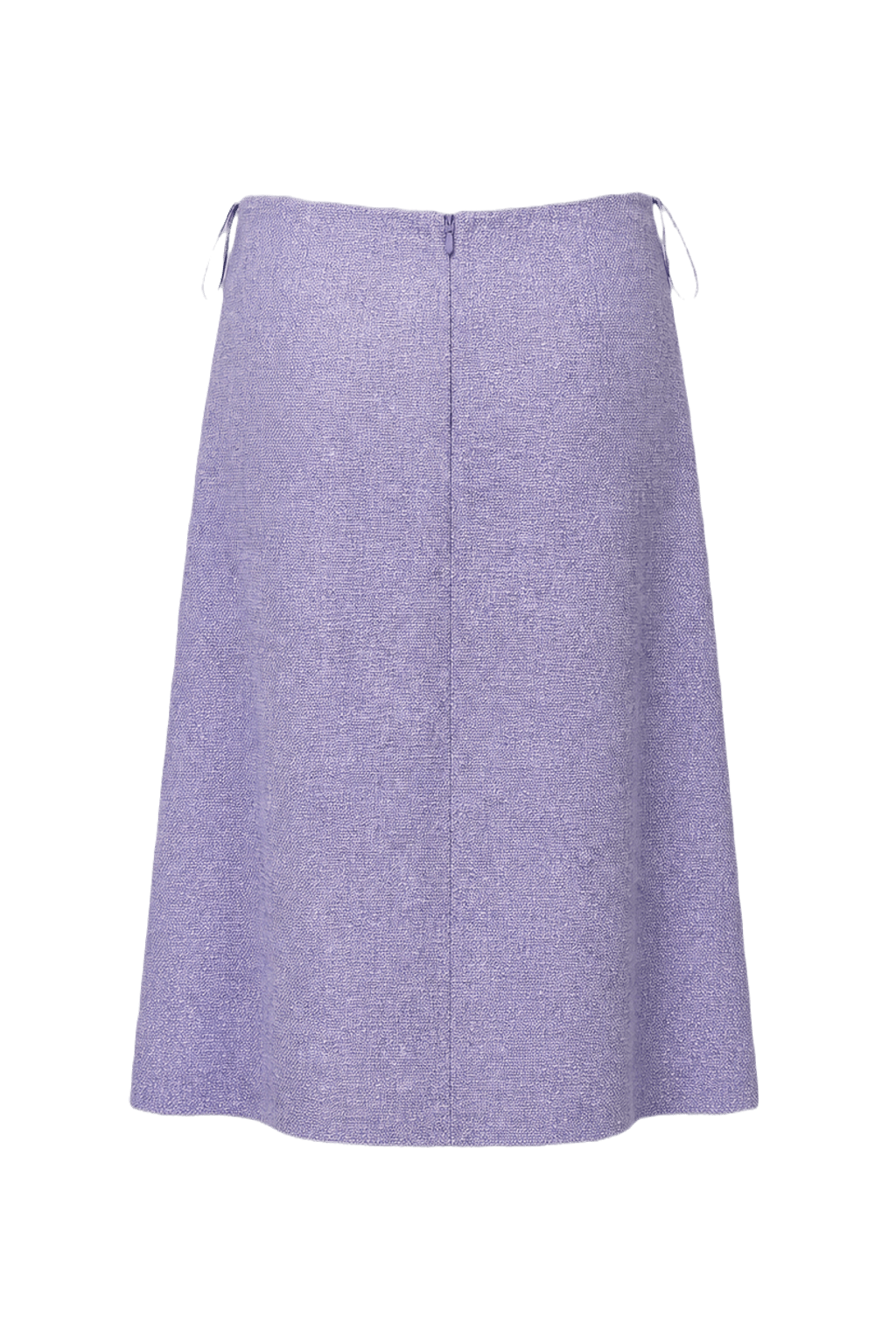 1990s Lavender Linen Blend Skirt - Back View