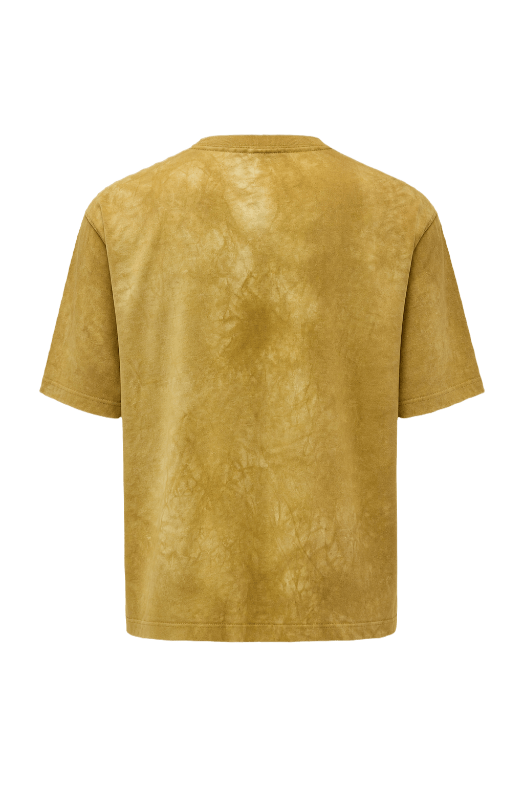 1990s Mustard Yellow Cotton T-Shirt - Back View