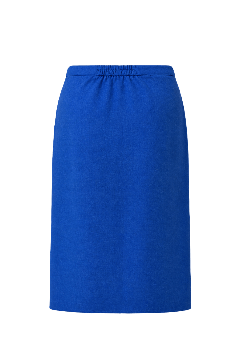 1970s Bright Blue Cotton Blend Skirt - Back View