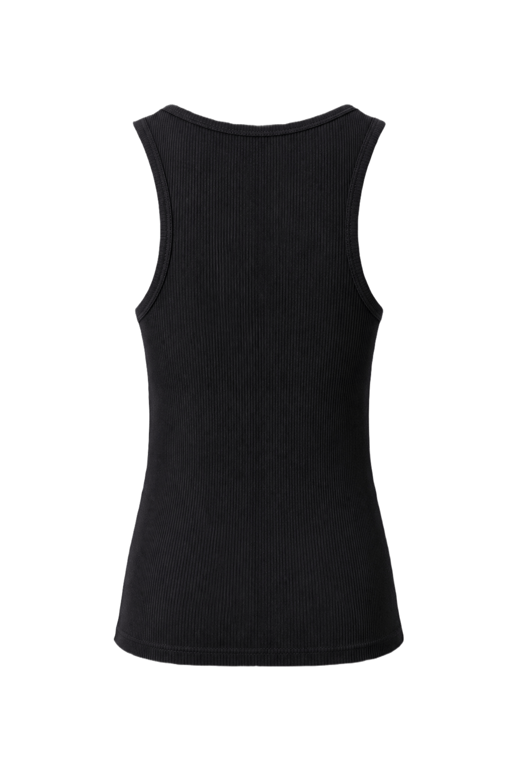 1990s Black Cotton Tank Top - Back View