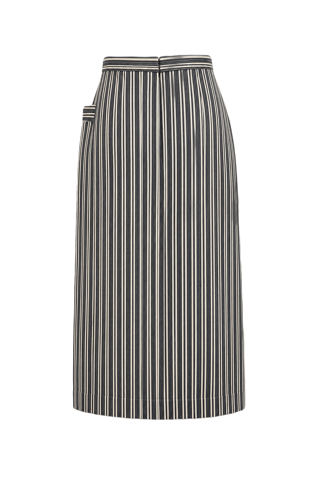 1970s Black Cotton Skirt - Back View