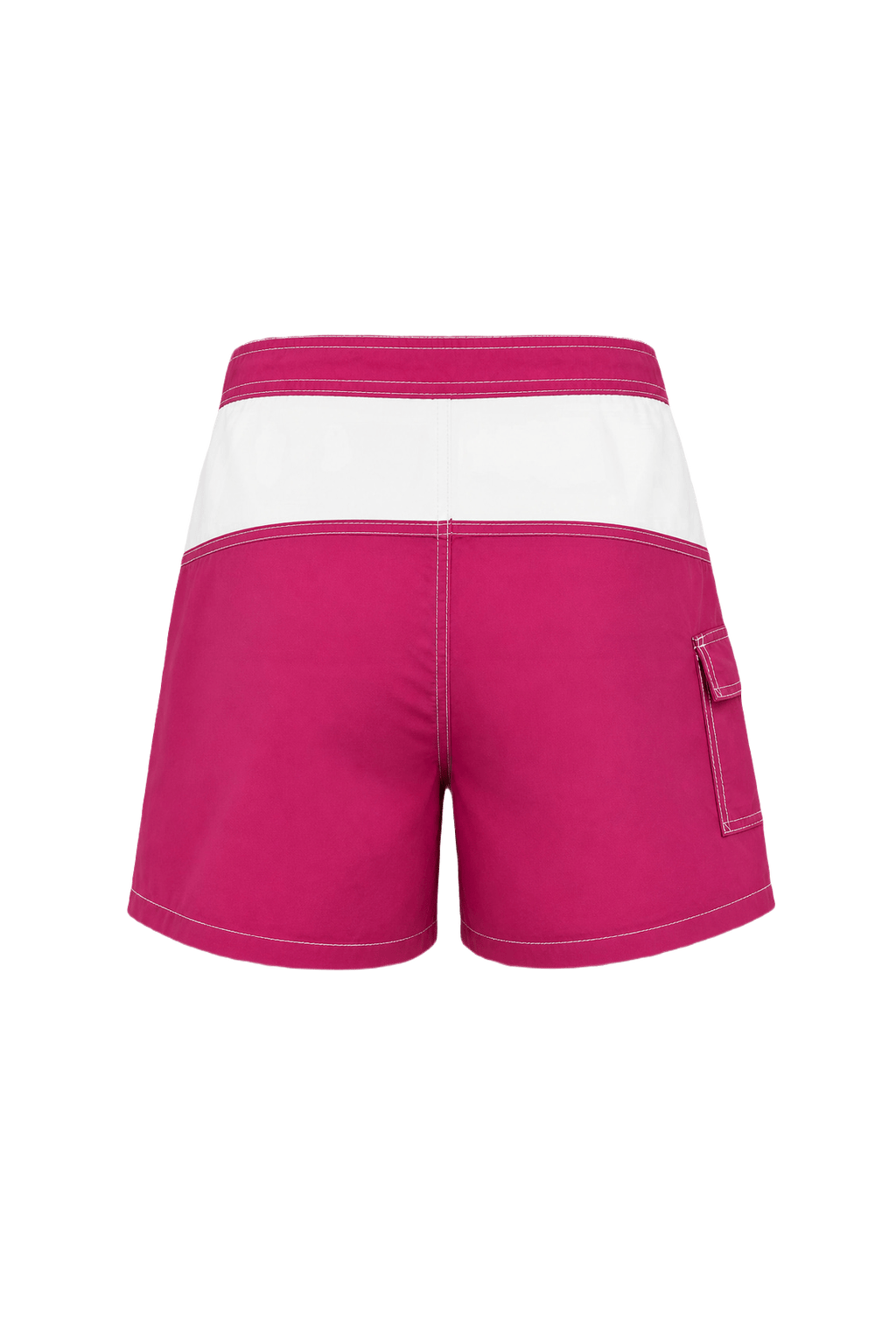 1980s Red Cotton Blend Shorts - Back View