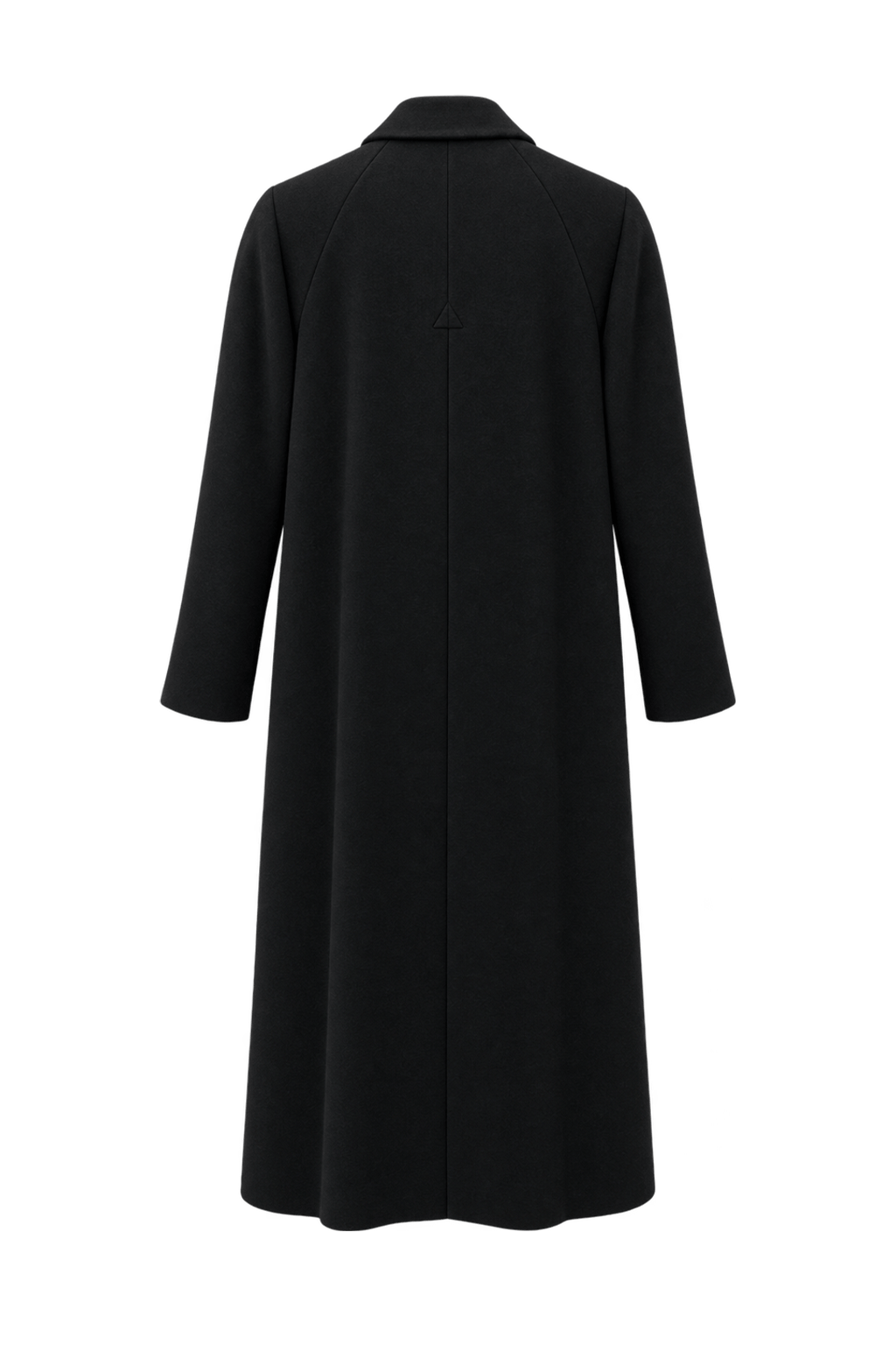 1980s Black Wool Coat - Back View
