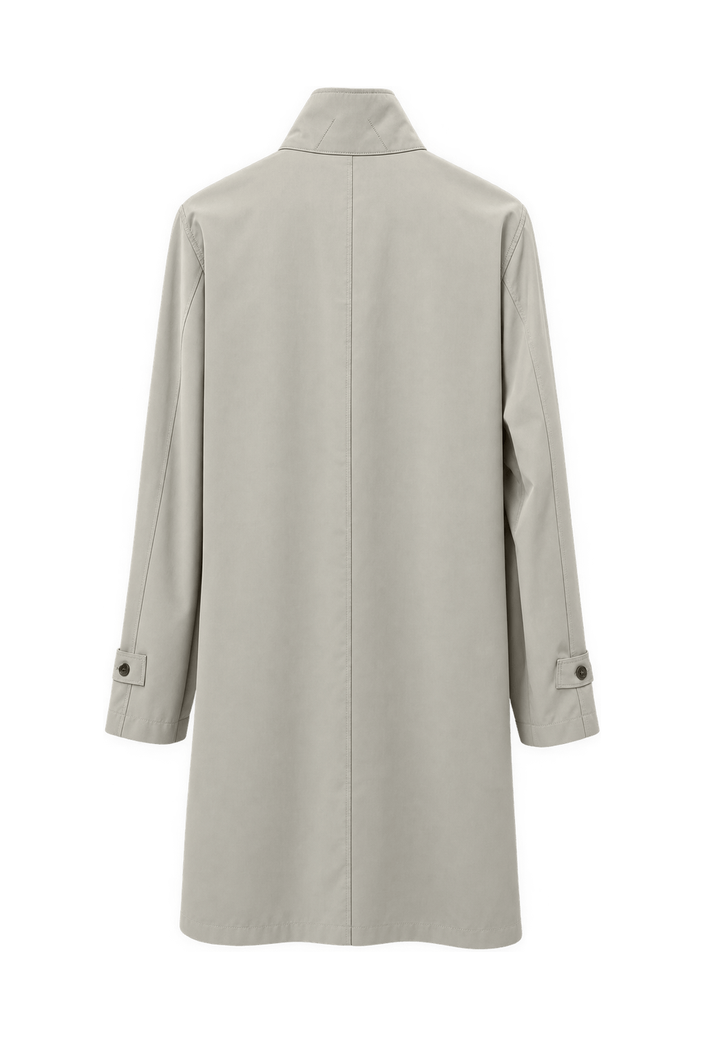 1990s Beige Cotton Blend Trench Coat - Back View