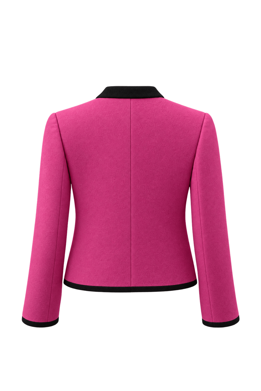 1980s Bright Pink Wool Blazer - Back View