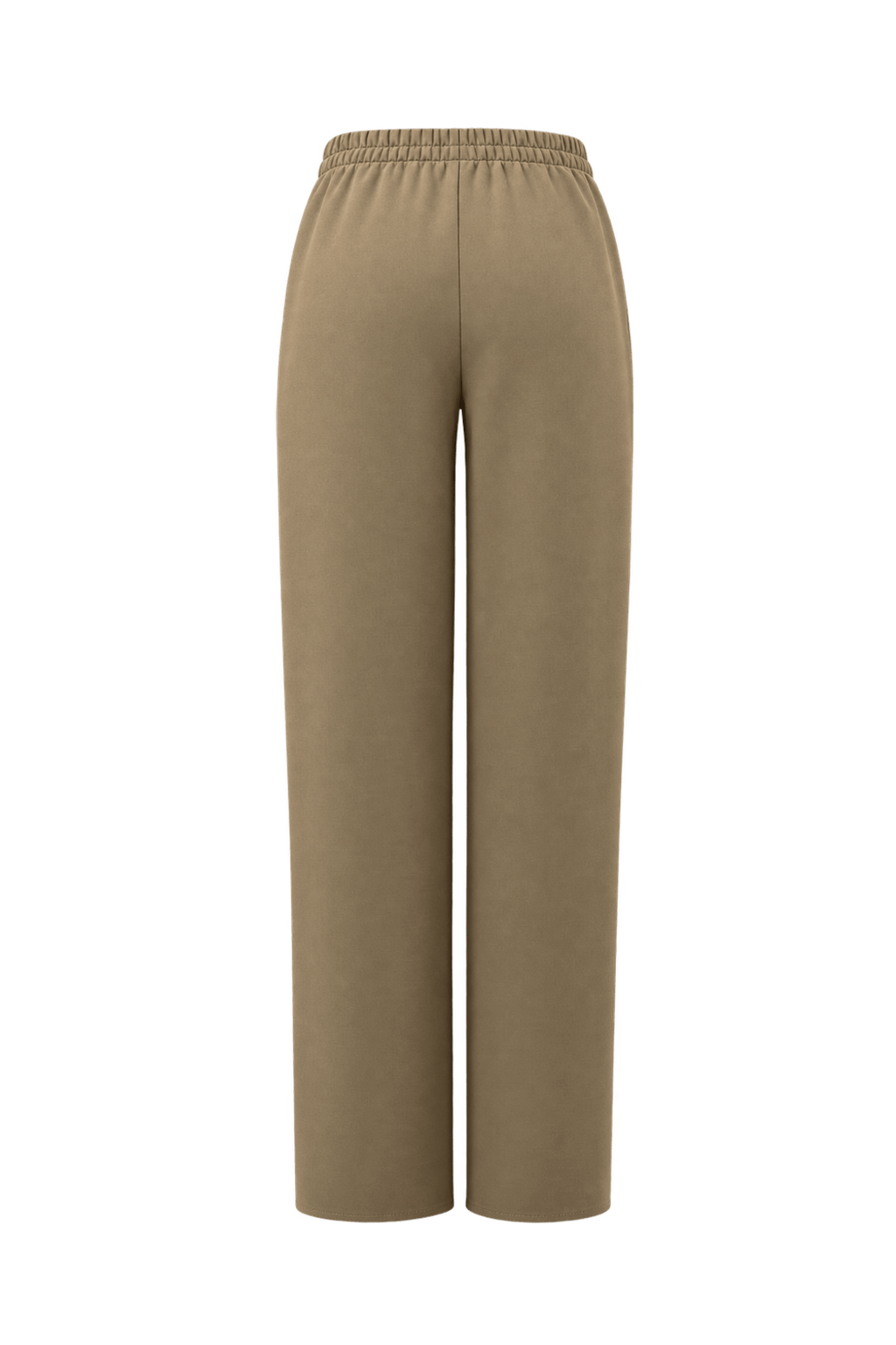 1980s Tan Polyester Blend Pants - Back View
