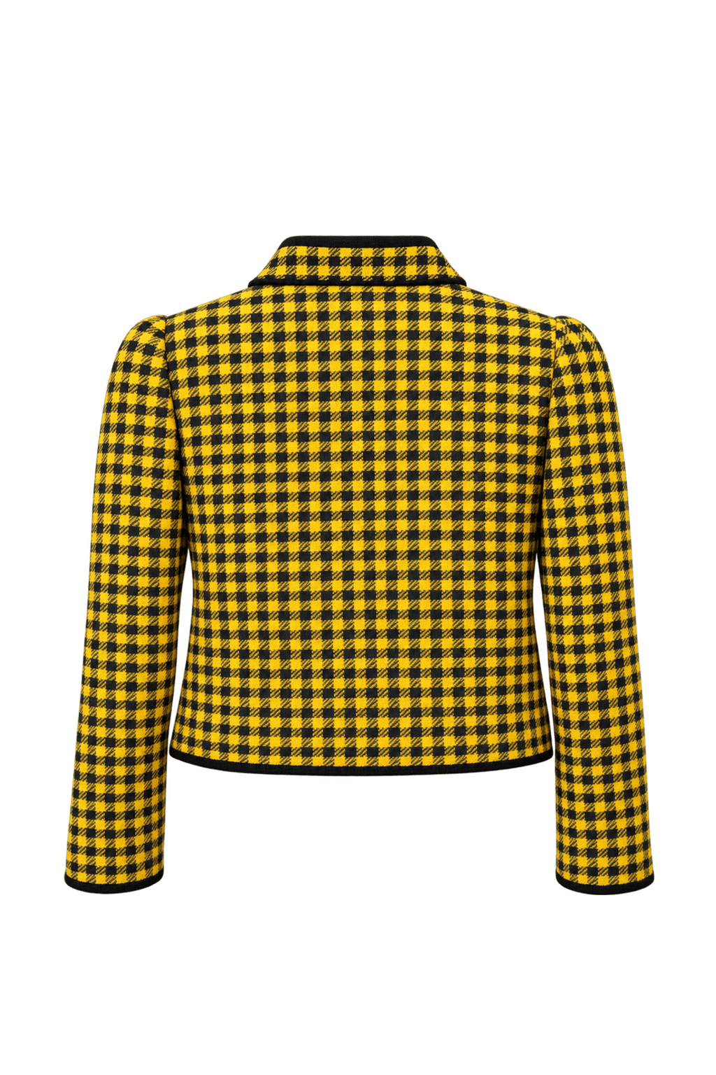 1990s Yellow Wool Blend Jacket - Back View