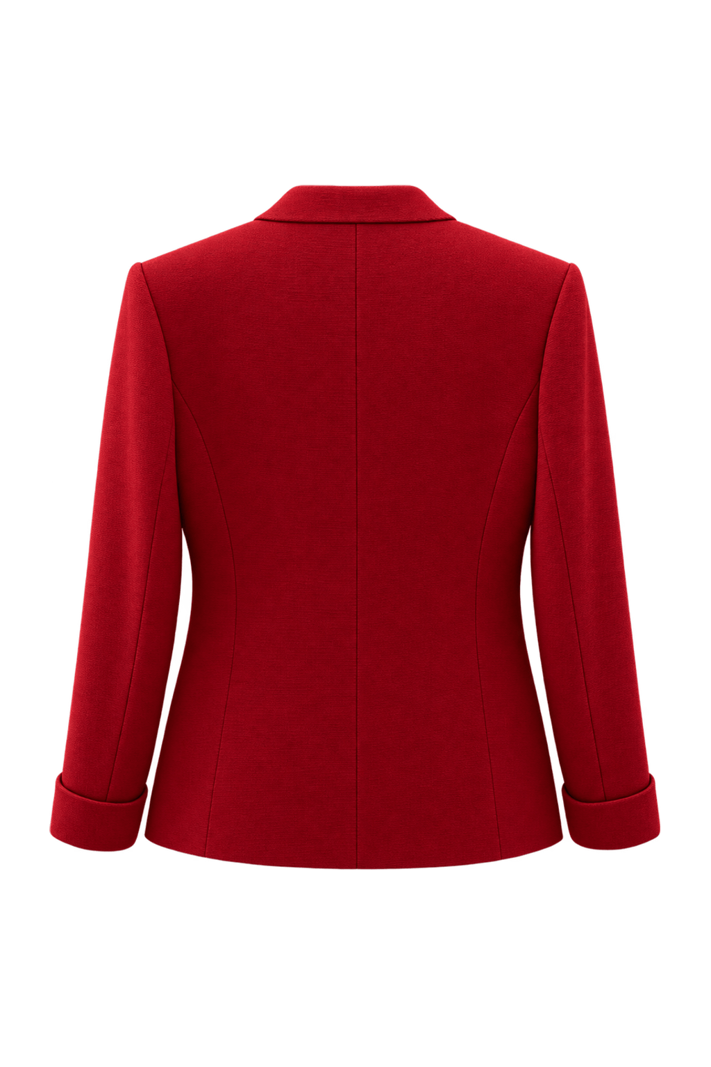 1980s Red Wool Blend Jacket - Back View