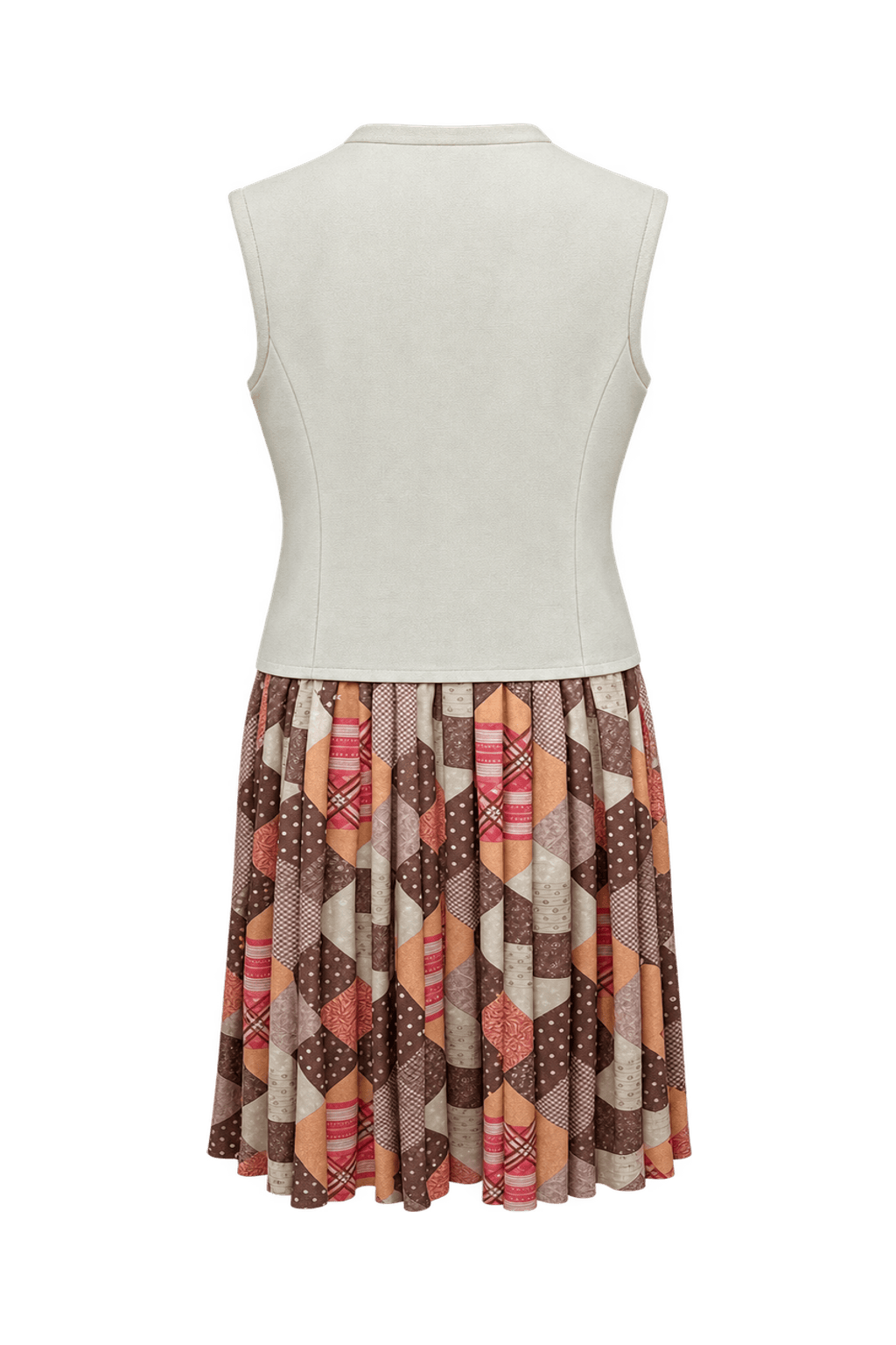 1960s Multicolor Polyester 2-piece Set - Back View