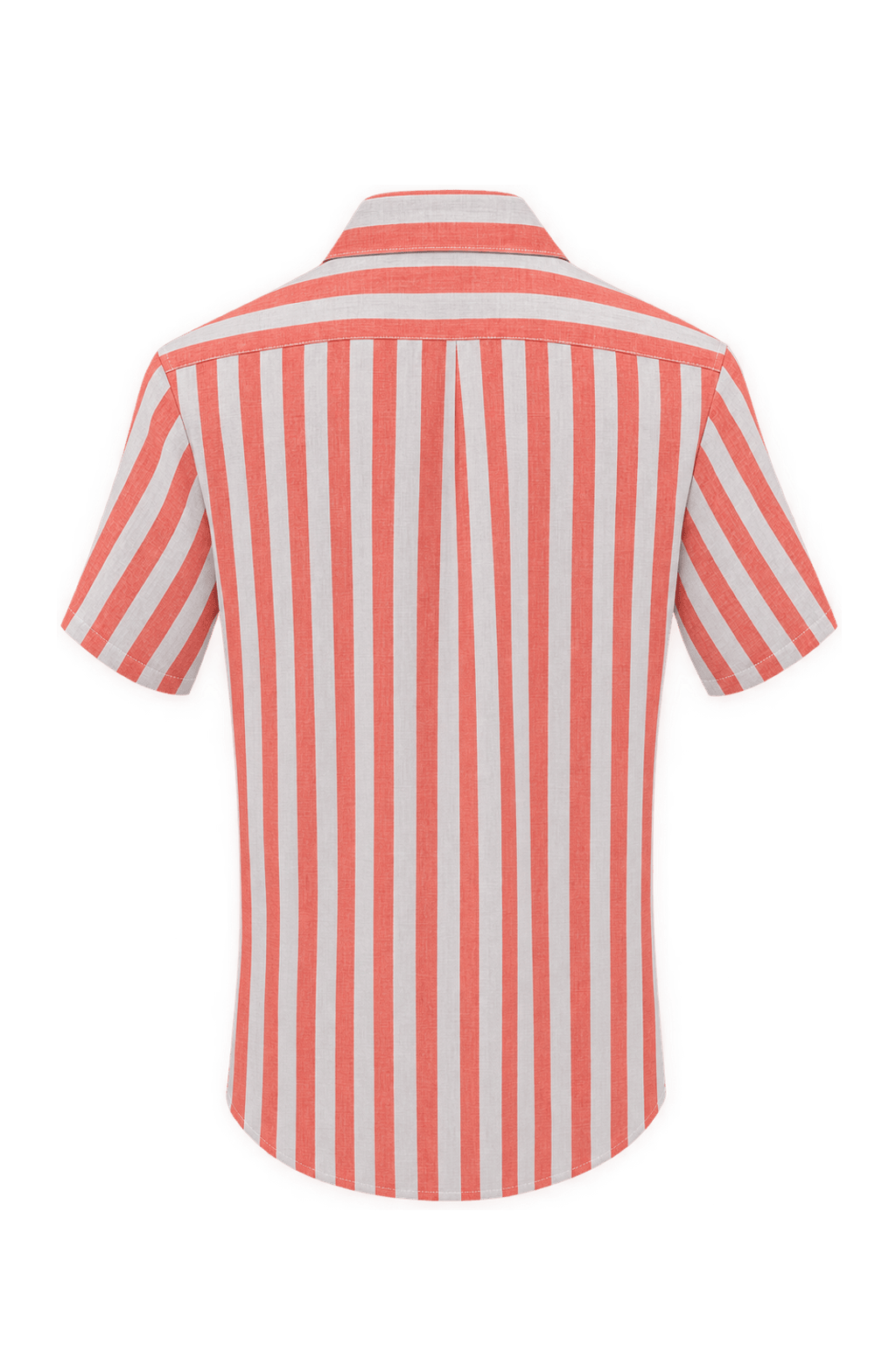 1980s Red White Cotton Shirt - Back View