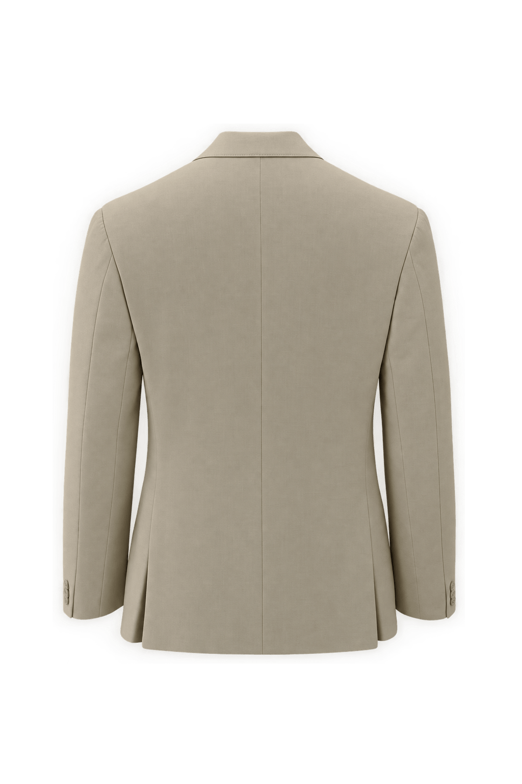1980s Beige Wool Blend Blazer - Back View