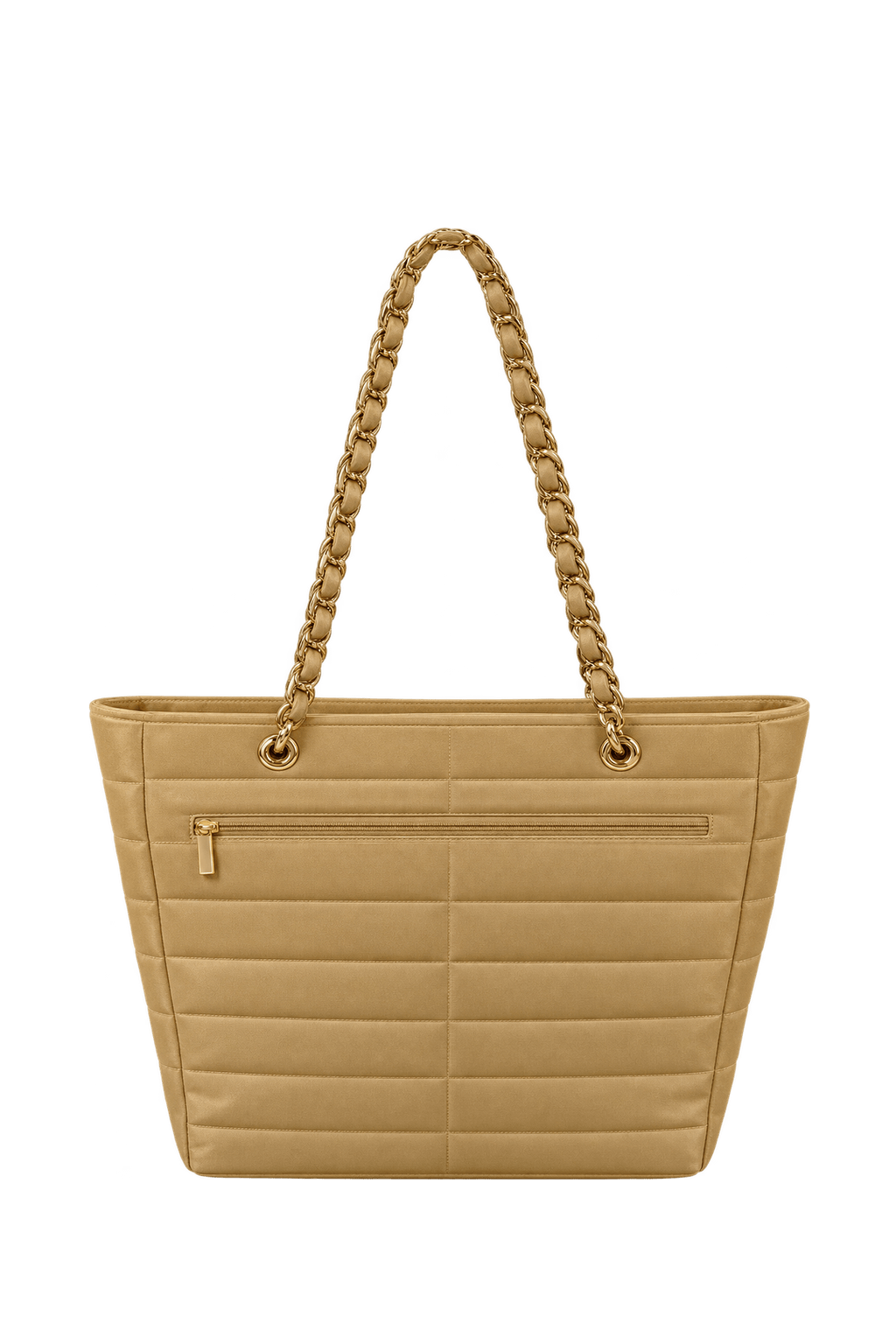1990s Beige Leather Bag - Back View