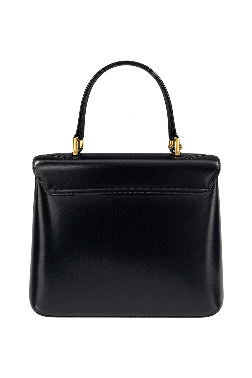 1990s Black Leather Bag - Back View