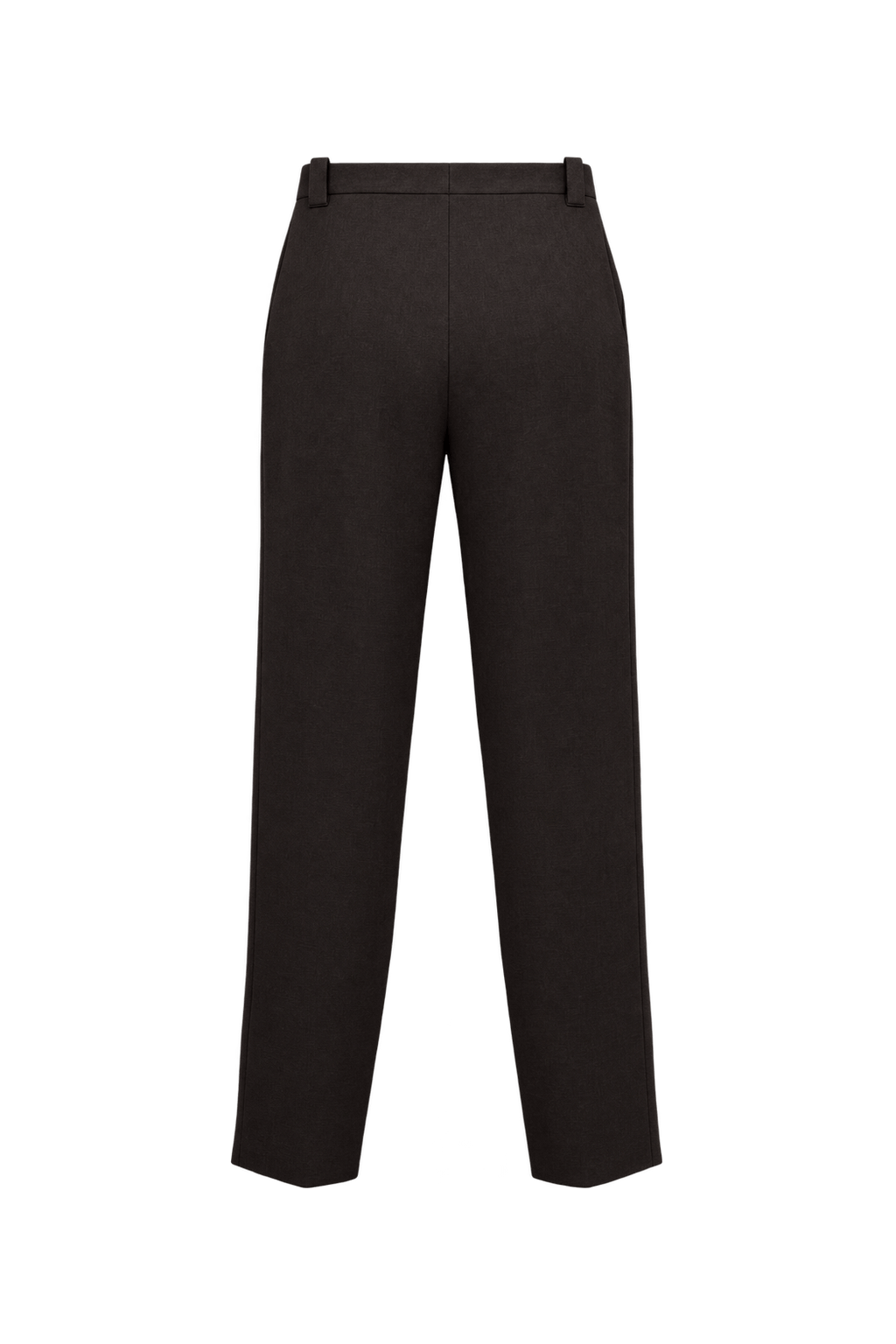 1990s Dark Brown Wool Pants - Back View