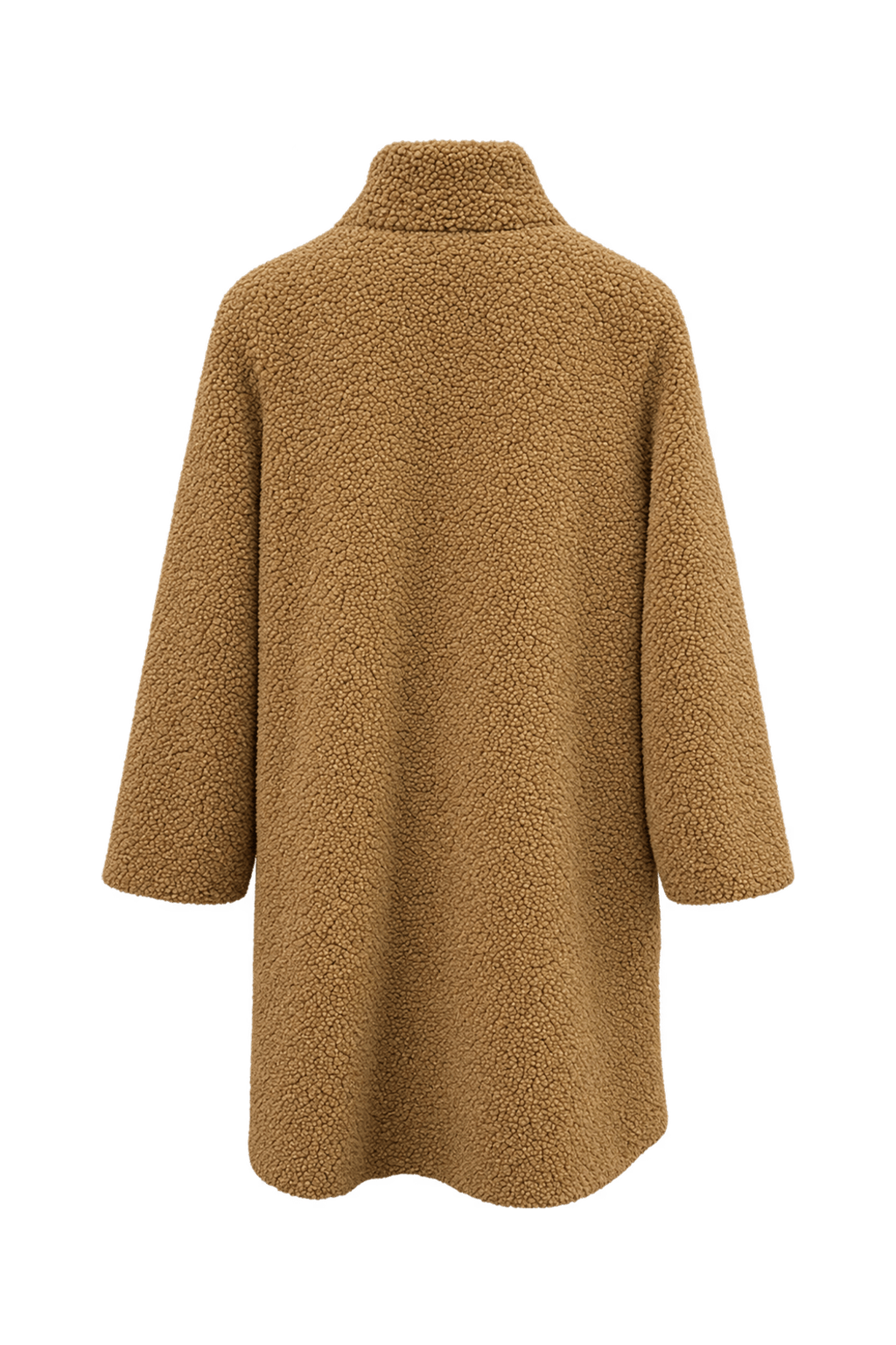 1970s Camel Sherpa Fleece Coat - Back View