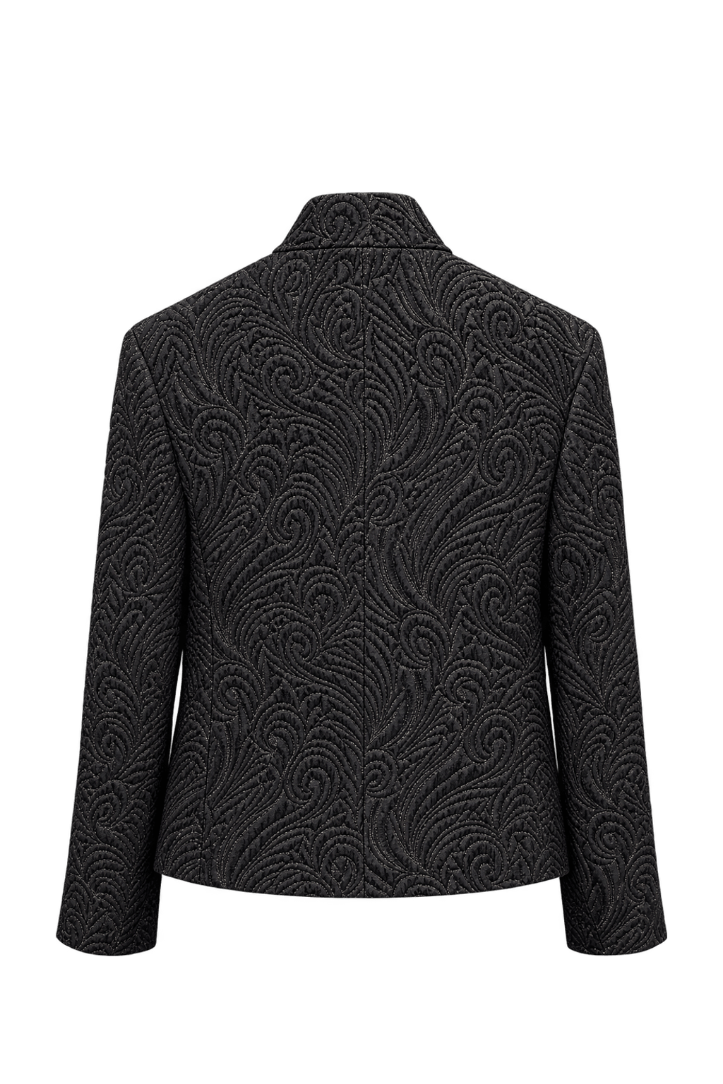 1990s Black Velvet Blazer - Back View