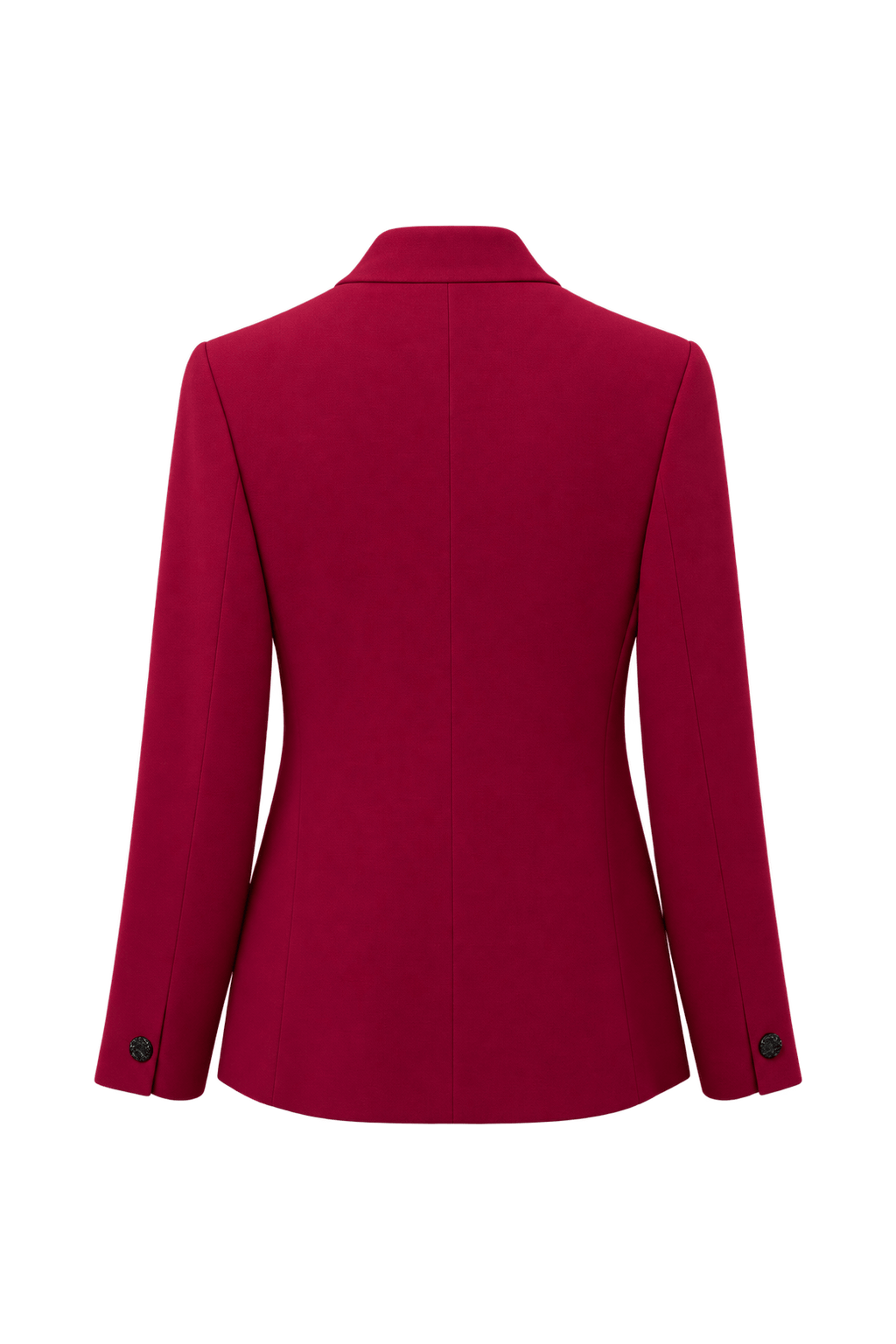 1980s Deep Red Wool Blazer - Back View