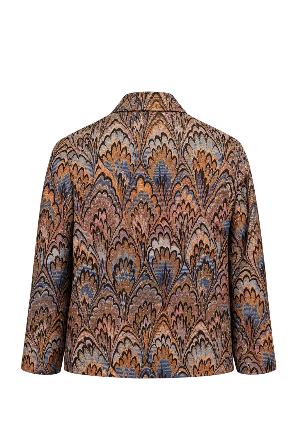1980s Multi-Color Brocade Jacket - Back View