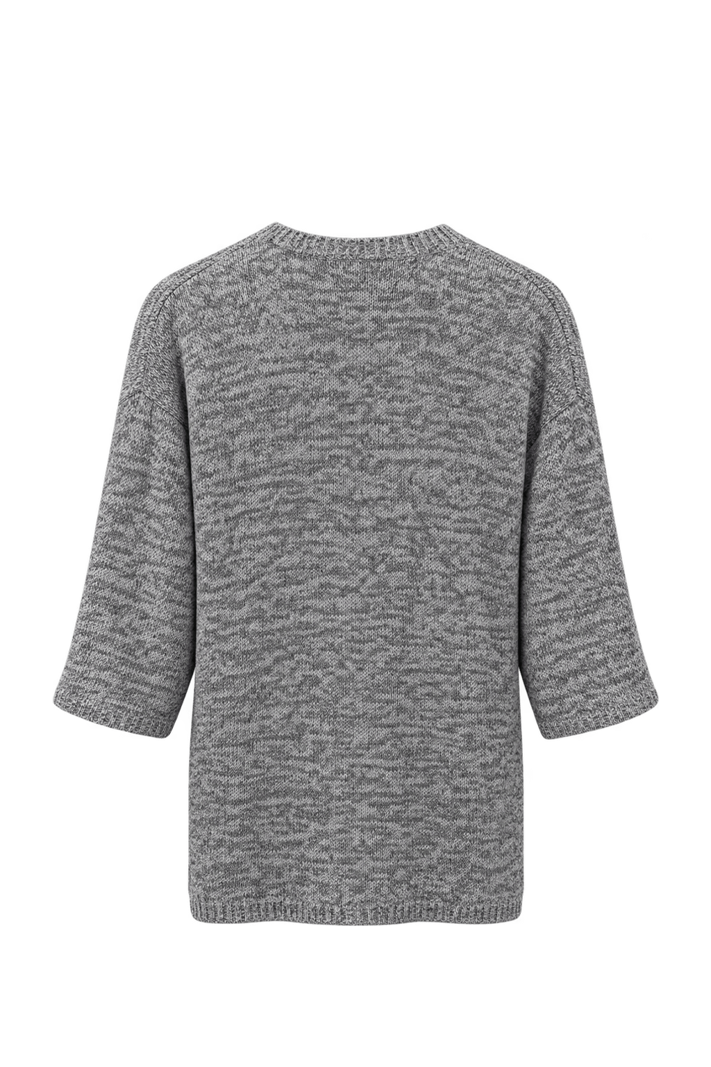 1980s Grey Wool Sweater - Back View