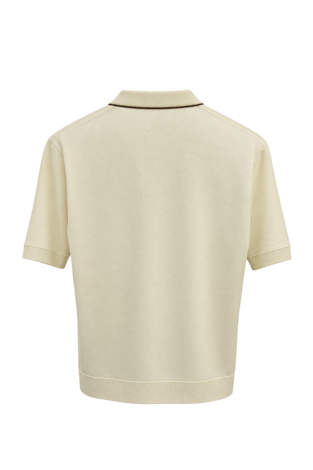 1960s Light Cream Cotton Blend Cardigan - Back View