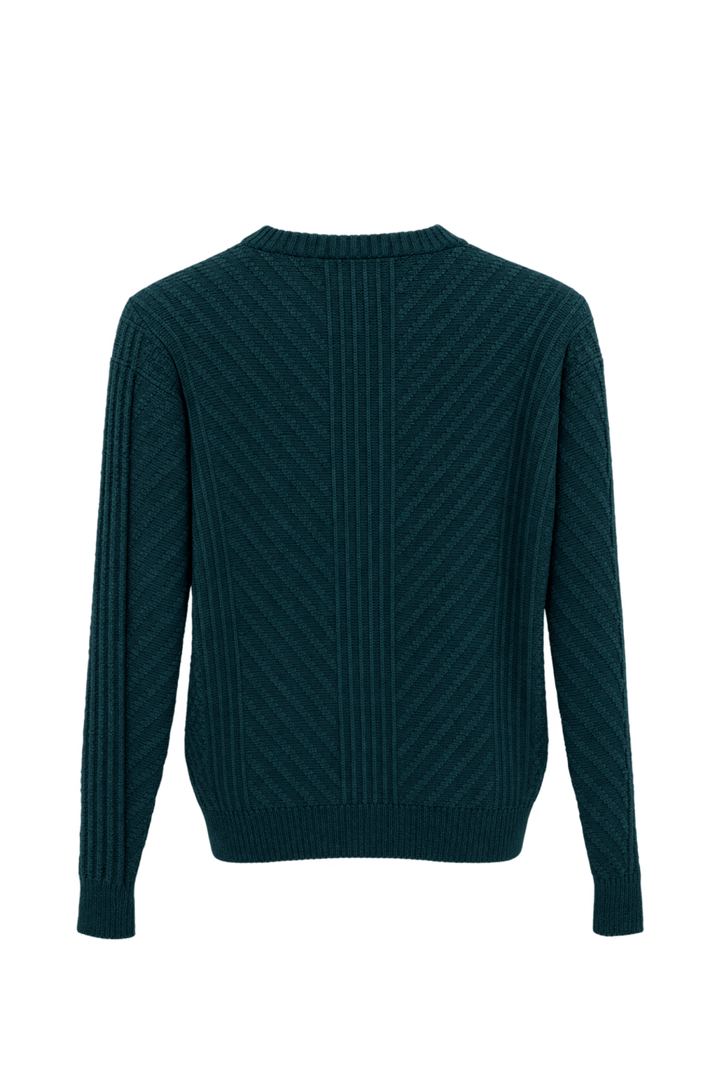 1990s Dark Green Wool Sweater - Back View