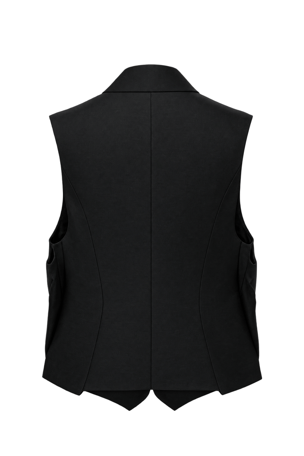 1980s Grey Wool Vest - Back View