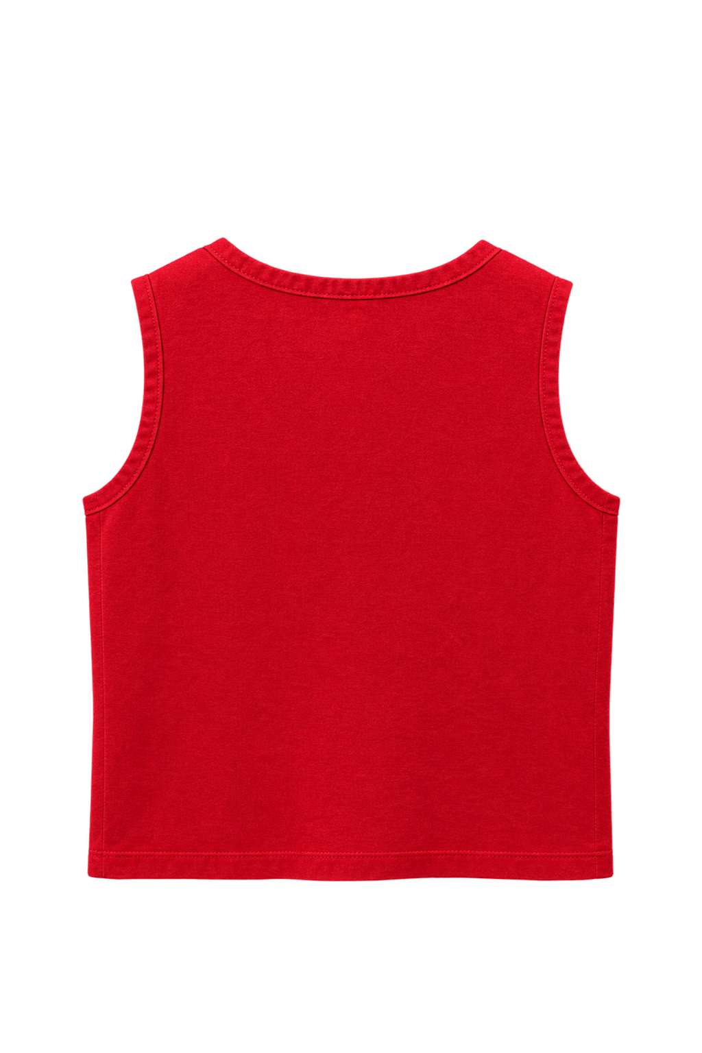 1990s Red Cotton Tank Top - Back View