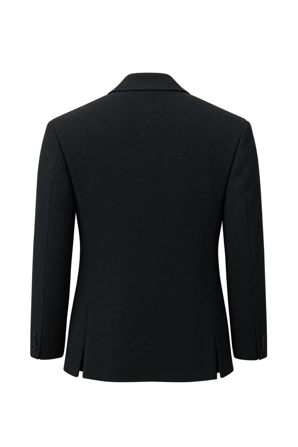 1980s Black Wool Blazer - Back View