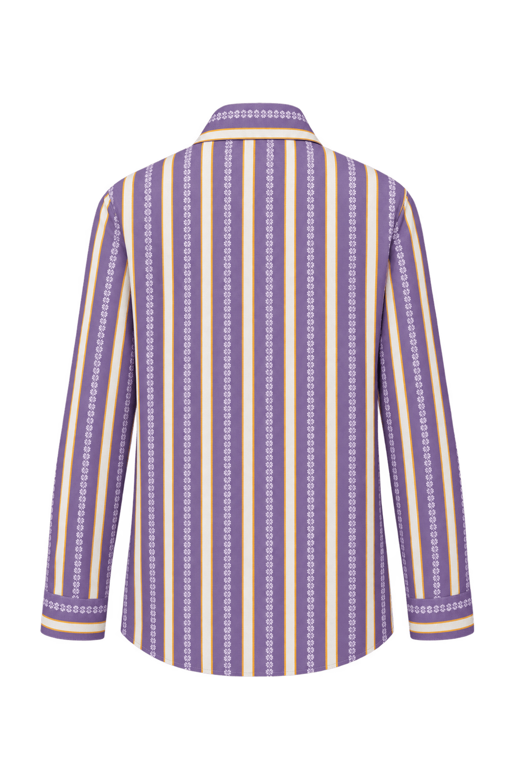1970s Purple Cotton Blend Shirt - Back View