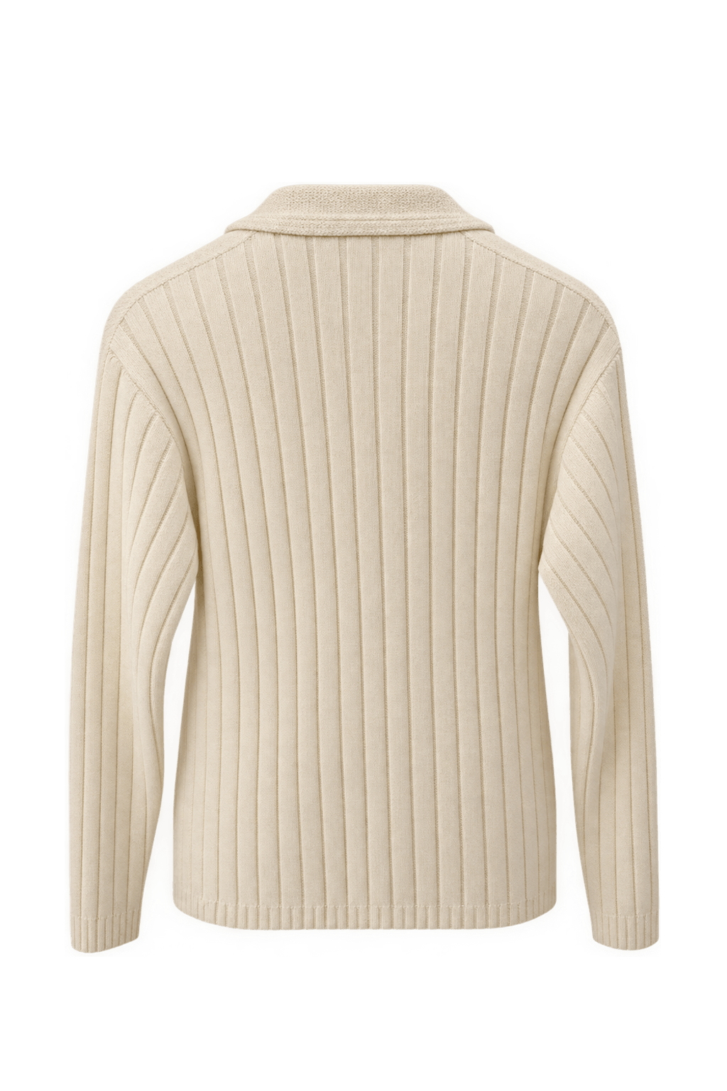 1960s Cream Wool Blend Cardigan - Back View