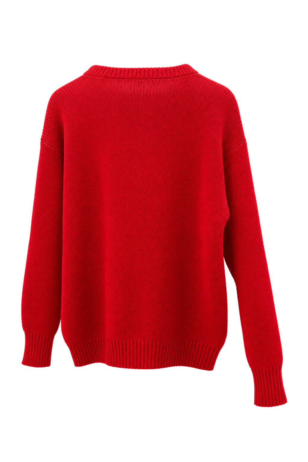 1960s Red Cotton Blend Sweater - Back View