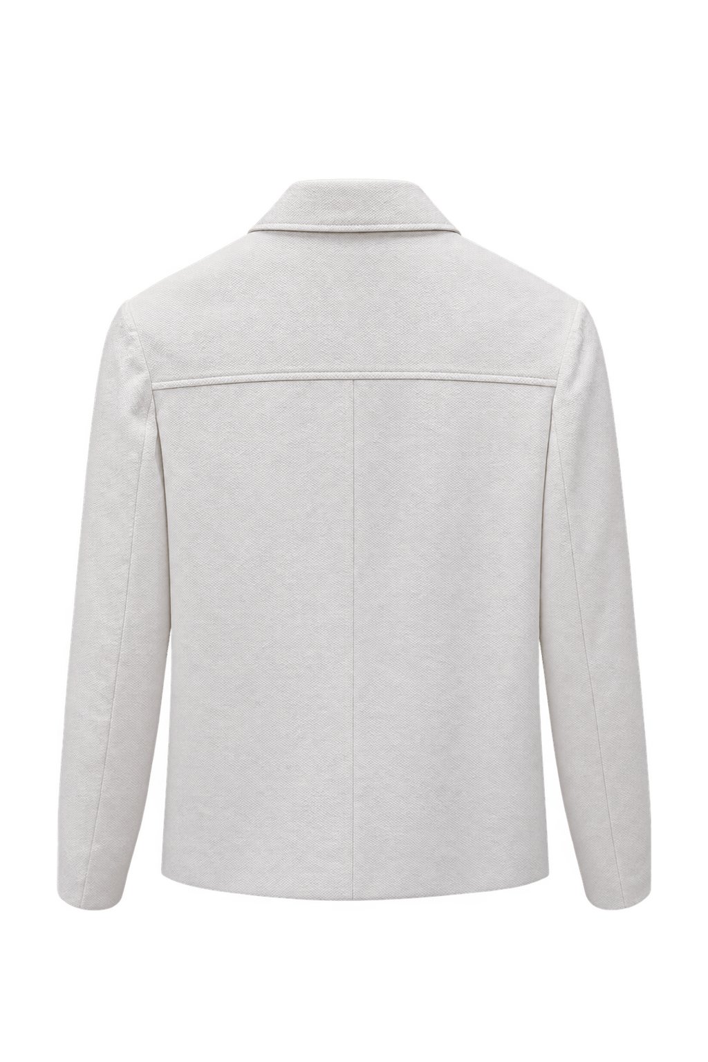 1990s White Cotton Blend Jacket - Back View