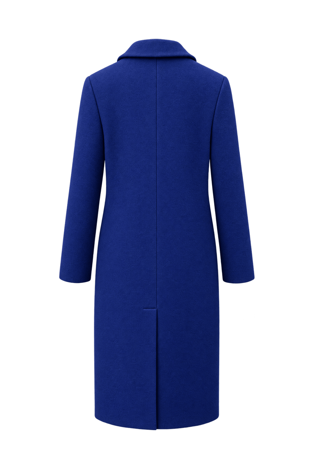 1990s Blue Wool Blend Coat - Back View