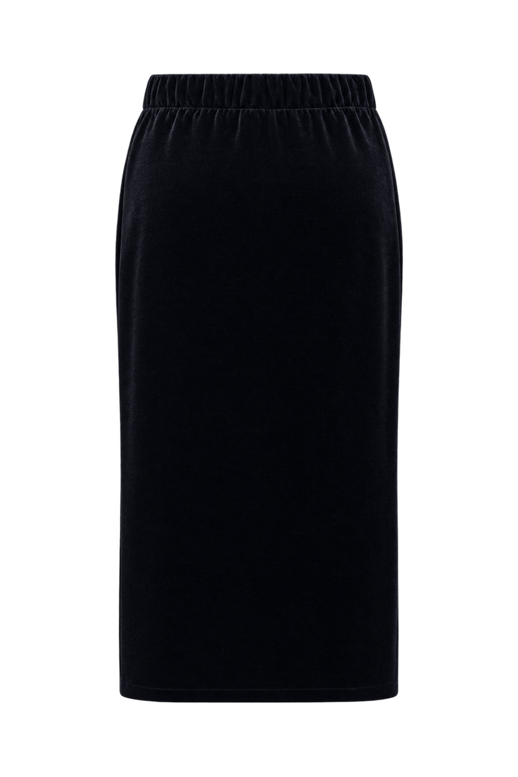1990s Black Velvet Skirt - Back View