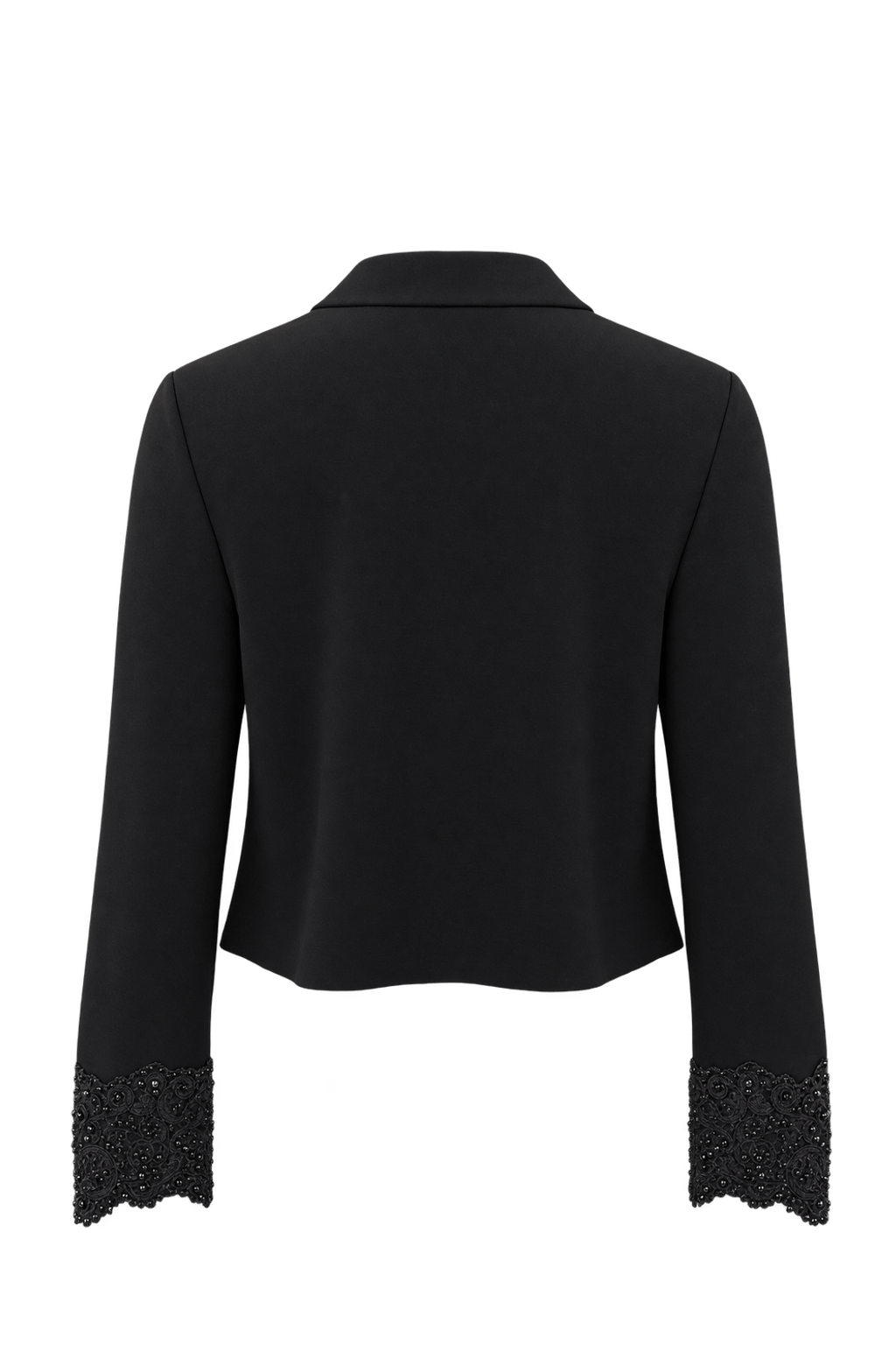 1980s Black Woven Jacket - Back View