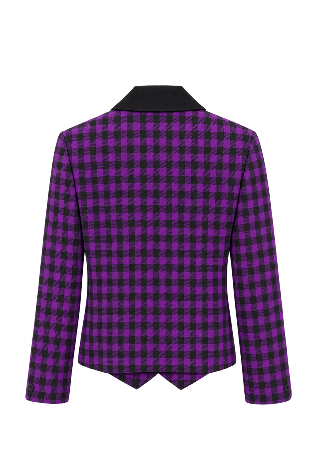 1980s Vivid Purple Woven Suiting Jacket - Back View