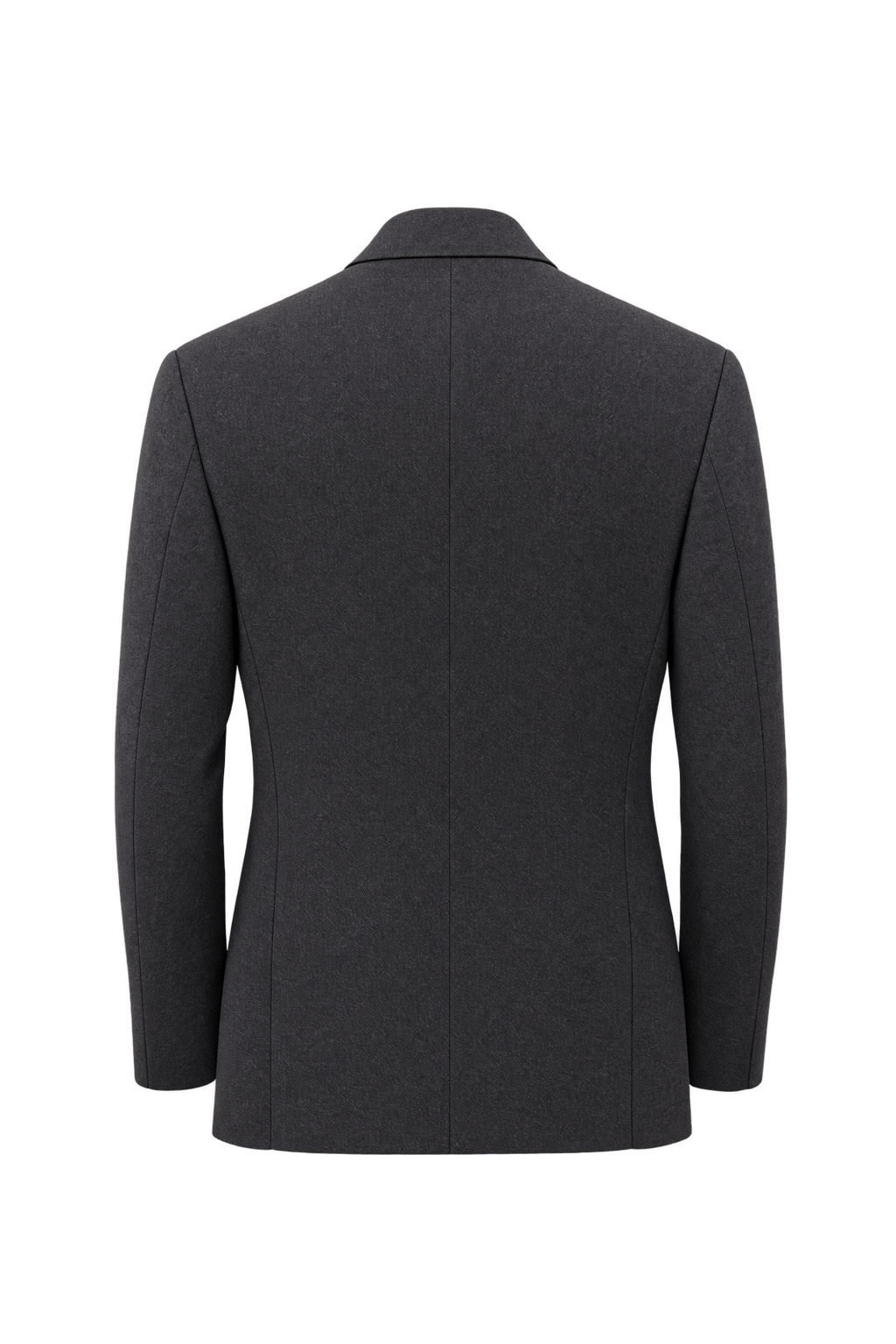 1980s Charcoal Brown Wool Blazer - Back View