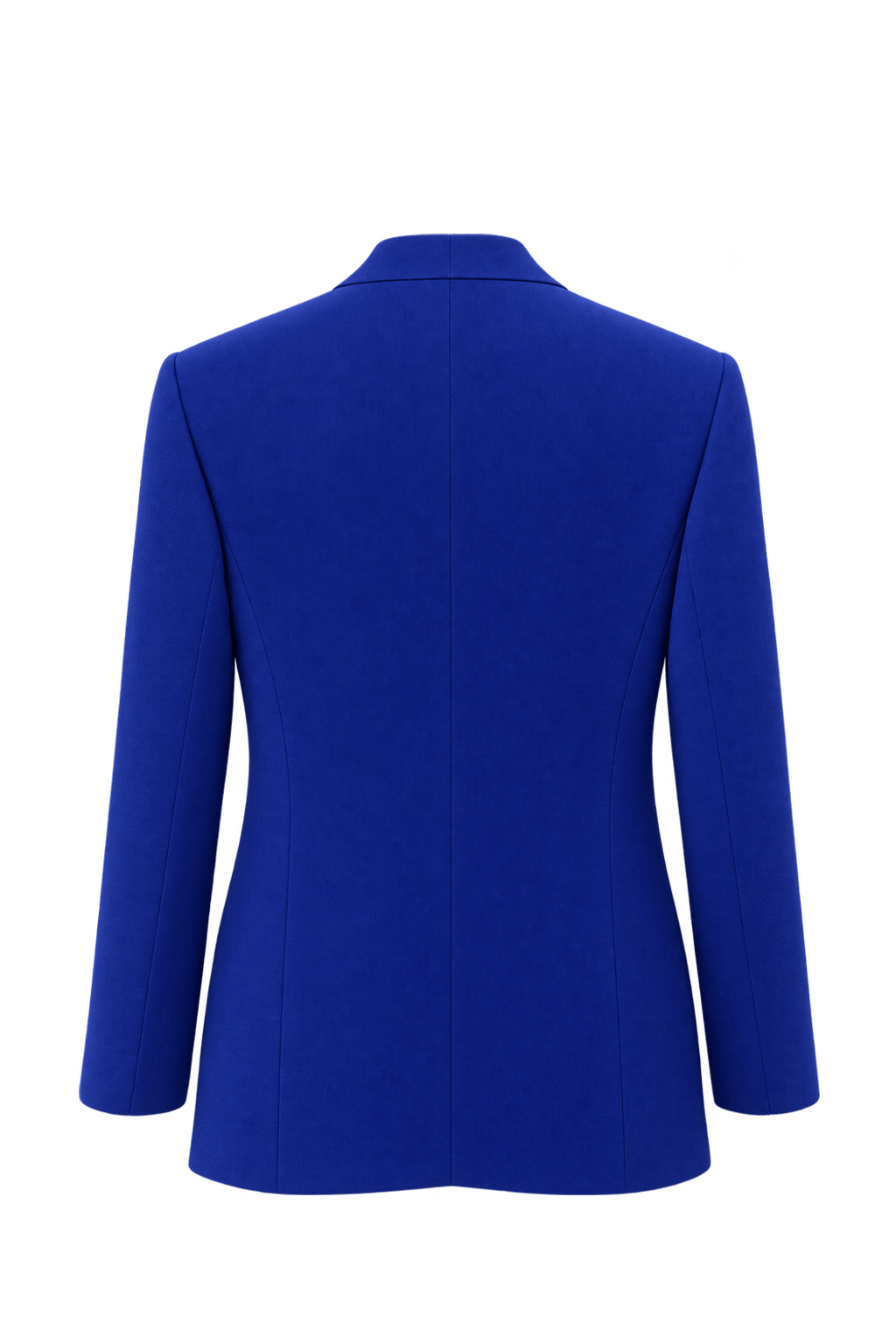 1980s Cobalt Blue Wool Blazer - Back View
