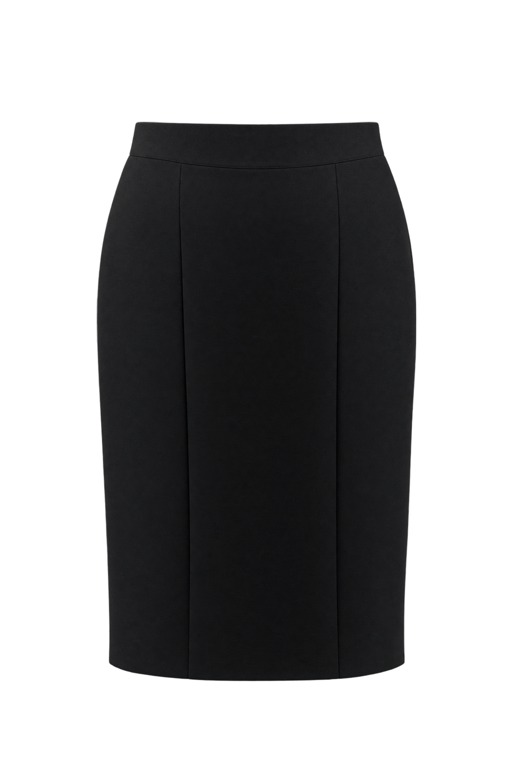 1960s Black Wool-Like Skirt - Back View