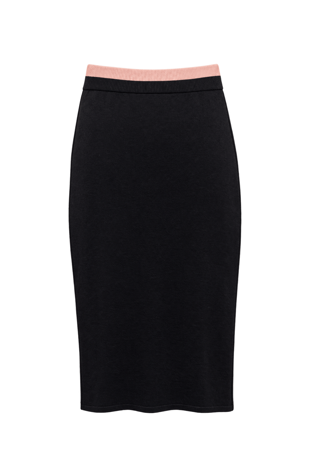 1980s Black Knit Skirt - Back View